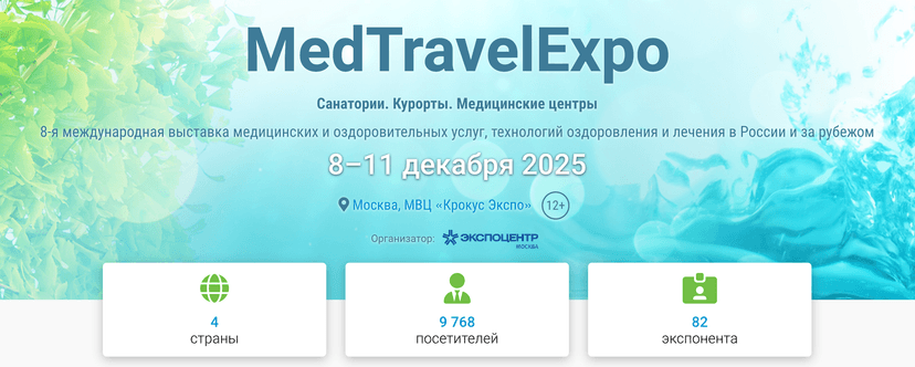 Международная выставка «Санатории. Курорты. Медицинские центры» обложка мероприятия