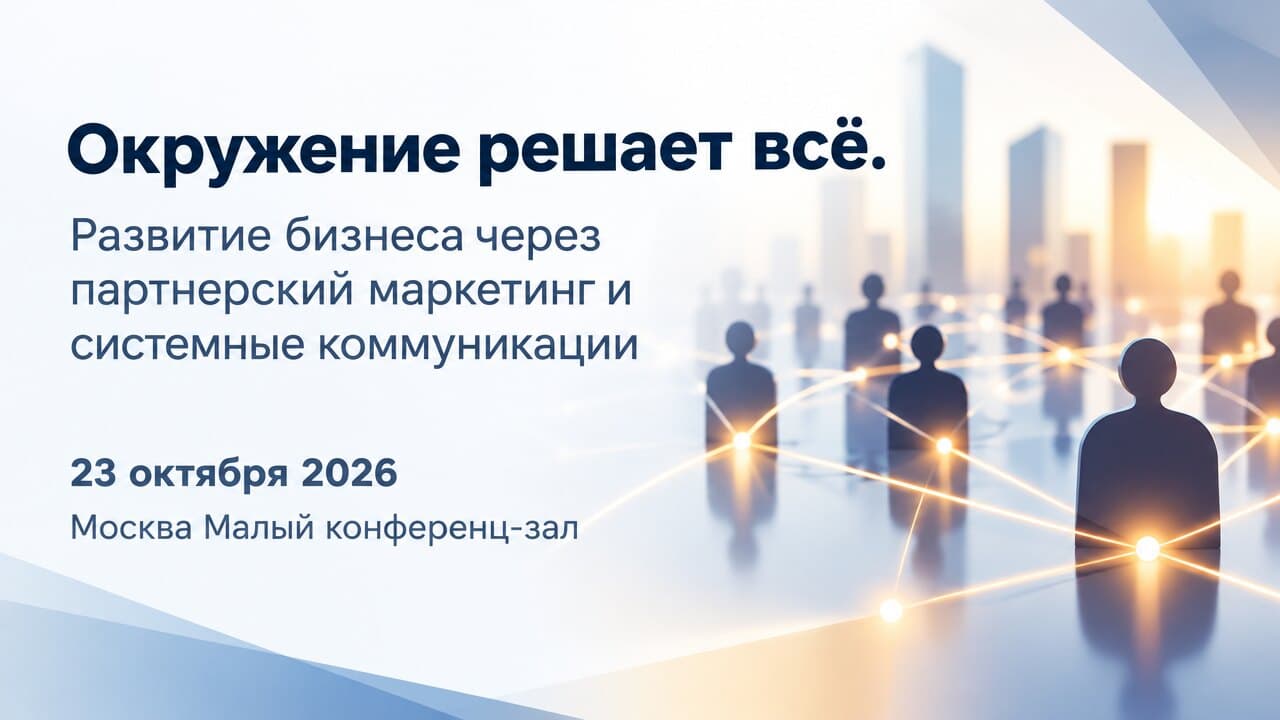 Окружение решает всё. Развитие бизнеса через партнерский маркетинг и системные коммуникации