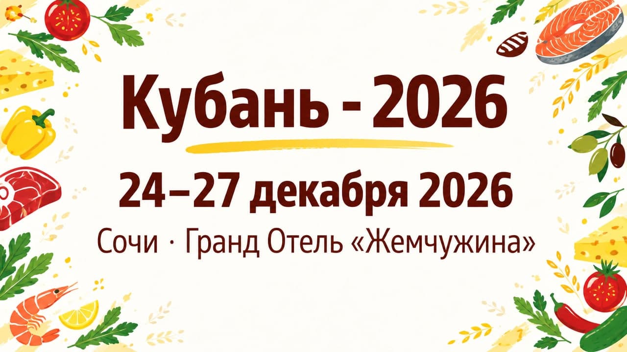 XXVI Оптово-розничная выставка-ярмарка всех видов продовольственных товаров и сырья для их производства. «Кубань - 2026»