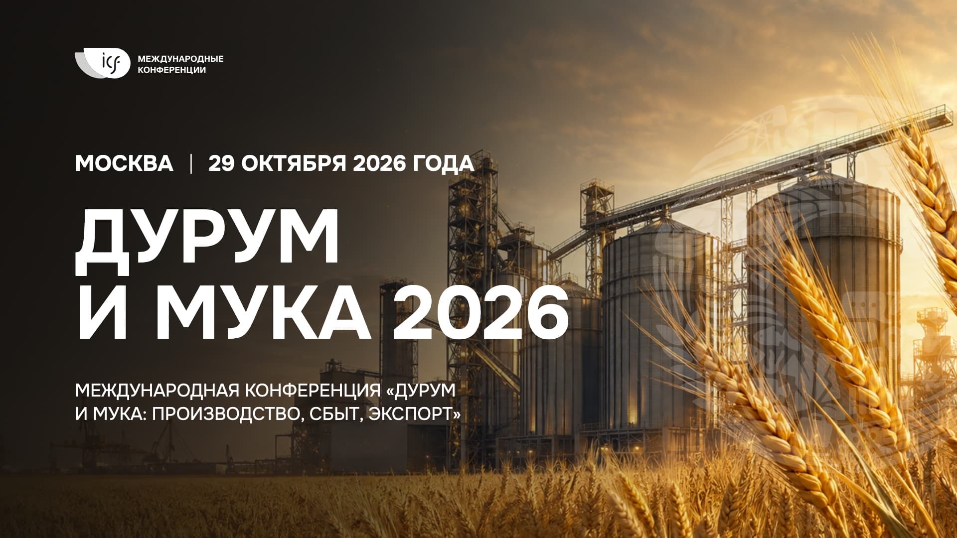 Международная конференция «Дурум и Мука: производство, сбыт, экспорт 2026»